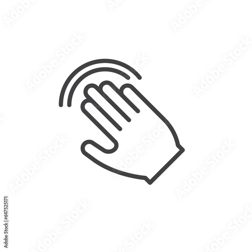 Multi Touch gesture line icon