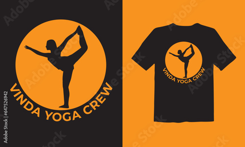 Vinda yoga crew t-shirt design photo