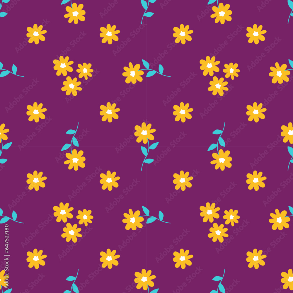 Floral seamless pattern design vector