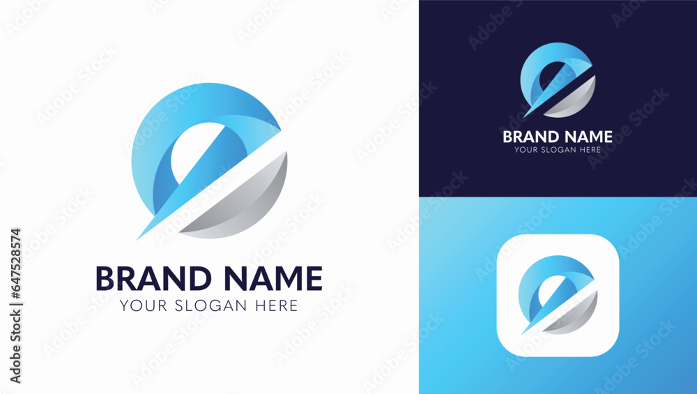 Dynamic Gradient Letter E Logo Design Dynamic Gradient Letter E Logo Design