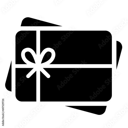 gift card solid icon. Simple solid style.