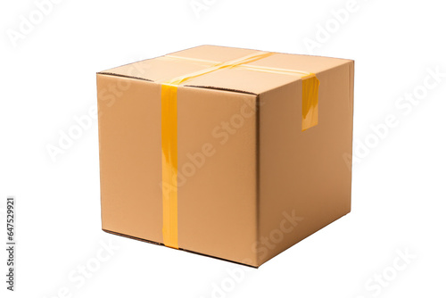 ecommerce package parcel, gift for christmas, delivery, on isolated transparent png background,generative ai