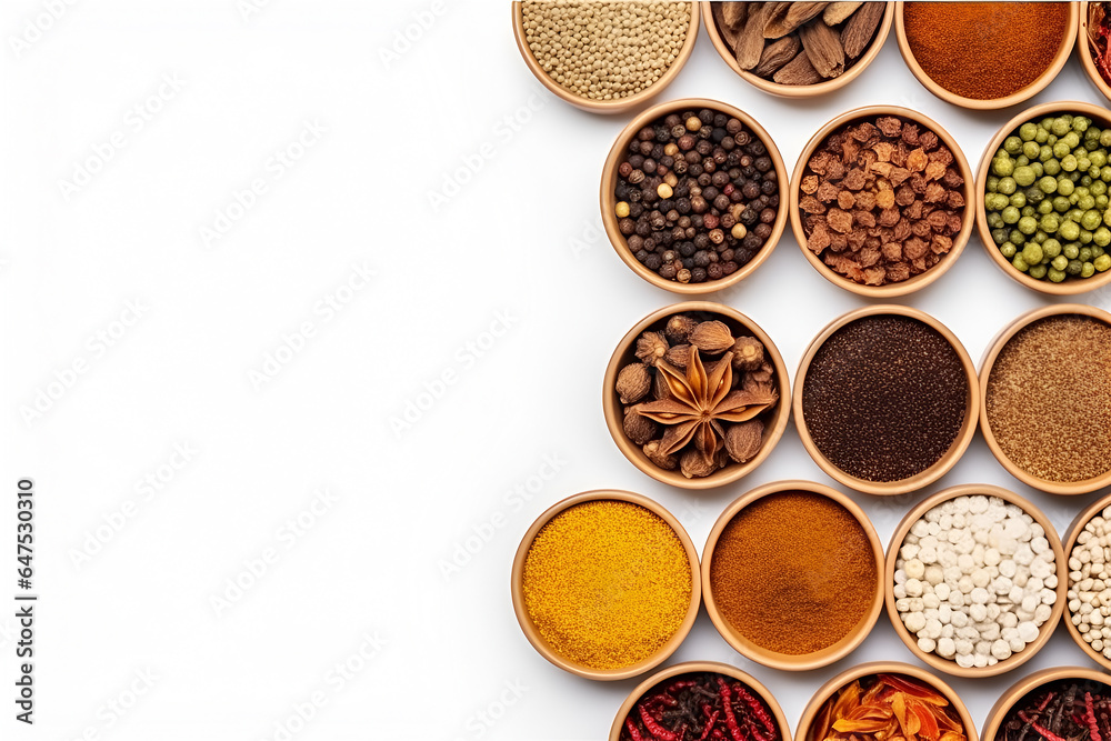 spices and herbs isolated on white background spices and herbs isolated on white background