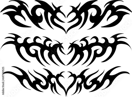 Tribal tattoo vektor Y2k style