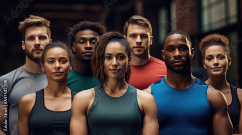 Photograph that captures the diversity and inclusivity of a successful fitness group