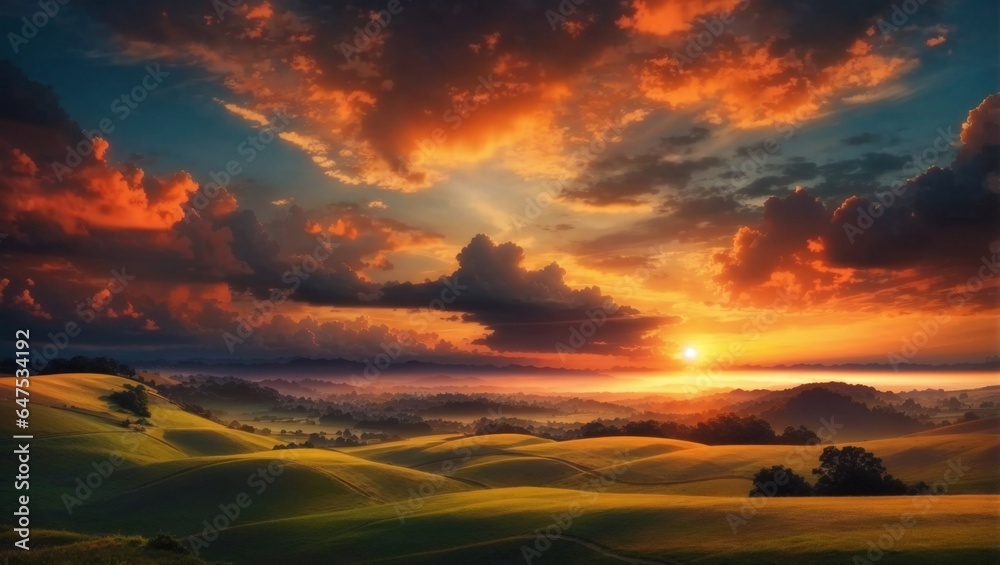 A sunset viewlandscape background