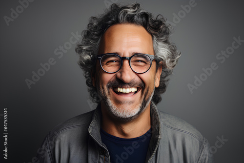 portrait of an elegant man who smiles in his 50s