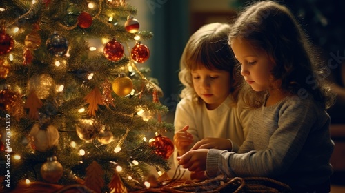 Christmas Tree Cuties Decorating The Tree Holiday, Background Image,Desktop Wallpaper Backgrounds, HD © ACE STEEL D