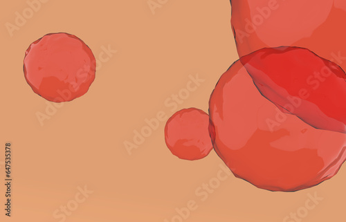 3D red bubble background