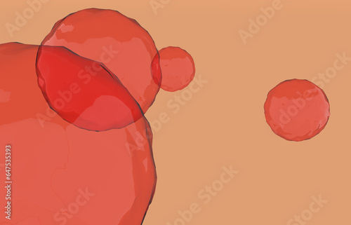 3D red bubble background