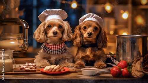 Doggys Christmas Bakery Holiday Baking Cute Dogs, Background Image, HD © ACE STEEL D