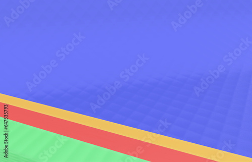 3D blue background with pastel objects