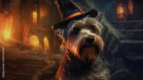 Magical mutt wizardry attire Halloween, Background Image, HD