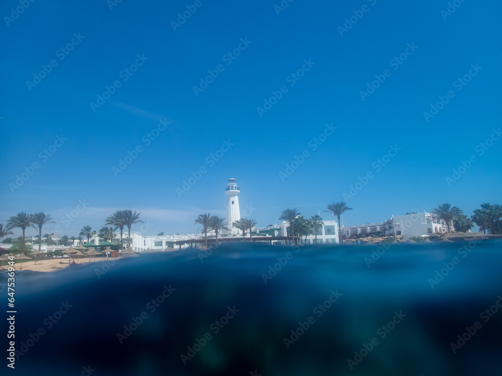 View from the Red Sea to Sharm El-Sheikh