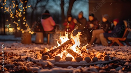 Thanksgiving Bonfire Marshmallow Roasting Outdoor , Background Image, HD