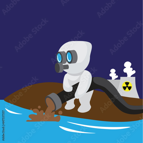 Radioactive waste flushing to the ocean