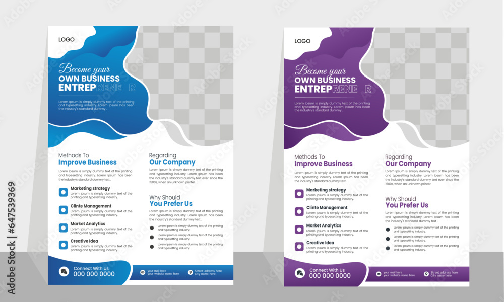 Modern Business Flyer Template Design. Corporate Flyer Design For Agency. Modern Business Flyer Template Design. Corporate Flyer Design For Agency.