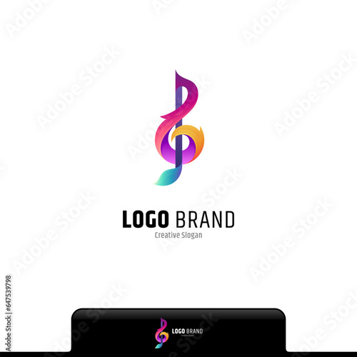 musical note  logo vector