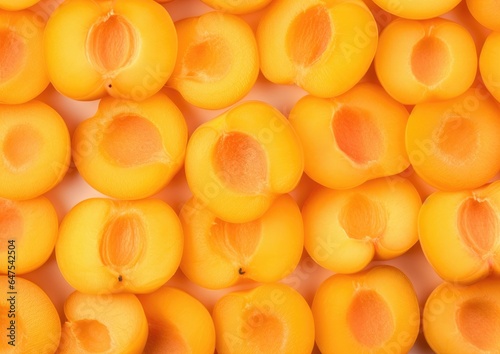 Professional photography of Pattern of Apricots fruits. Generati