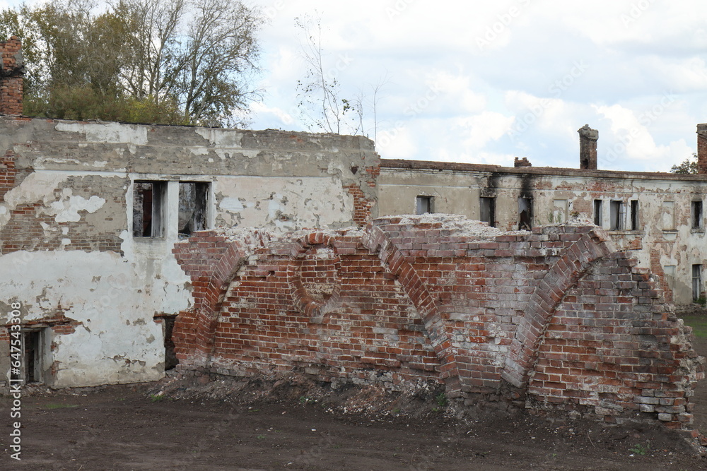 Ruins of the Khlebnikov (Poltoratsky) estate in Istya, Ryazan region