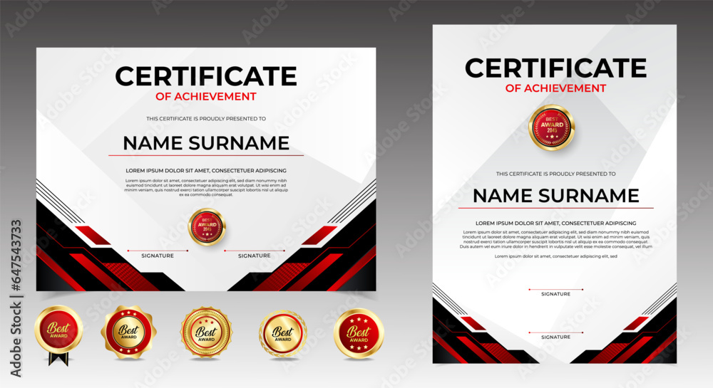 Modern Certificate Template Vector Design. EPS 10