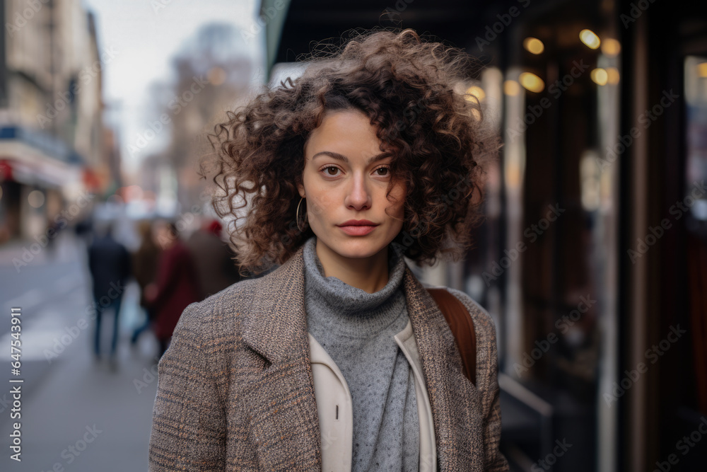 Young woman in a city scene Young woman in a city scene