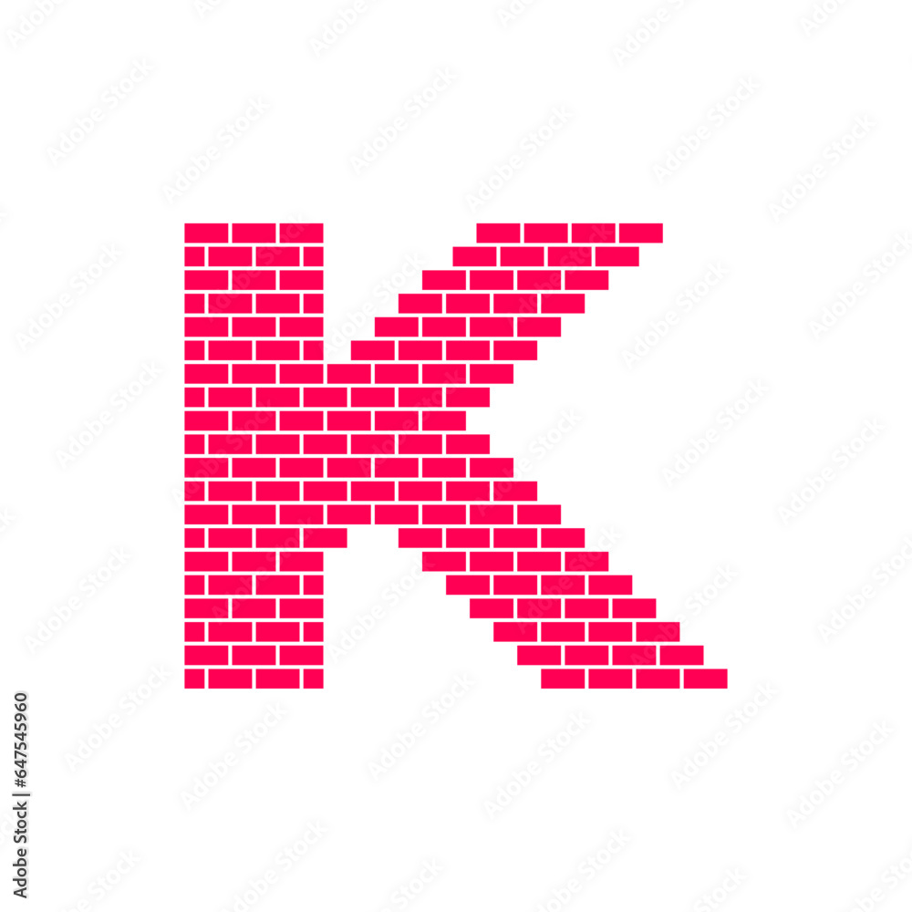 Obraz premium Monogram initial K letter mark logo design. Monogram design vector K logo. Monogram initial letter mark K logo. Design simple K monogram.