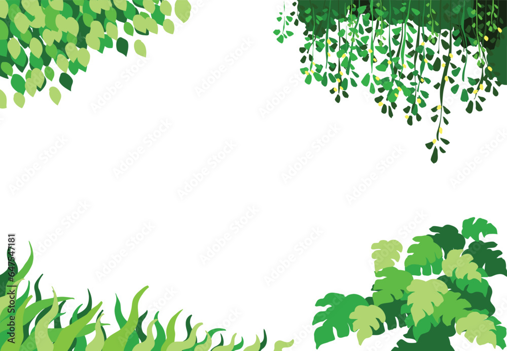 Plants and forests trees garden plants vectors for background decoration Plants and forests trees garden plants vectors for background decoration