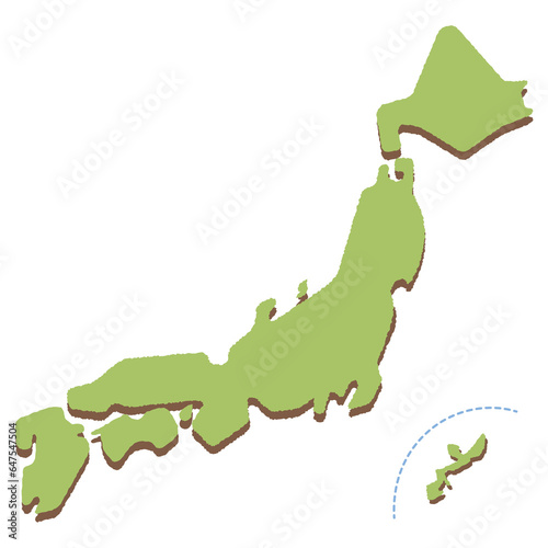 シンプルにデフォルメした日本地図