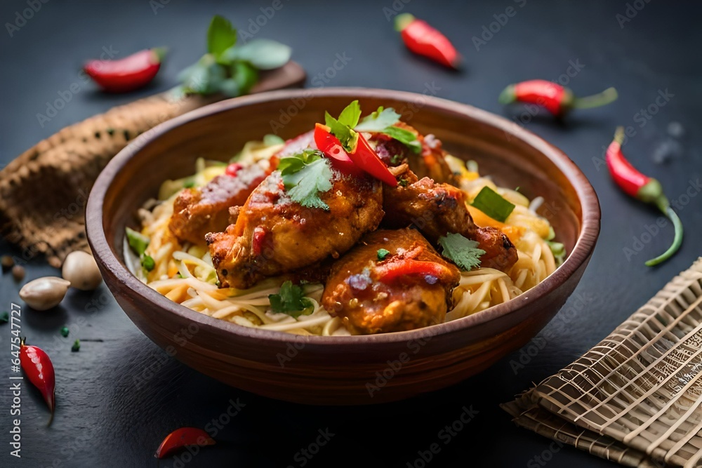 spicy food with different things generated by AI spicy food with different things generated by AI