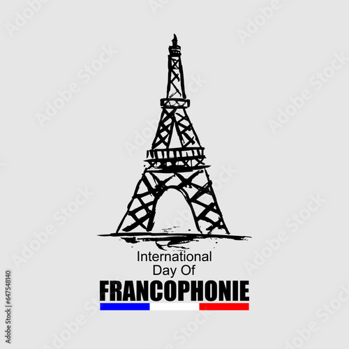 International  Day Of Francophonie  20 March  poster and banner vector