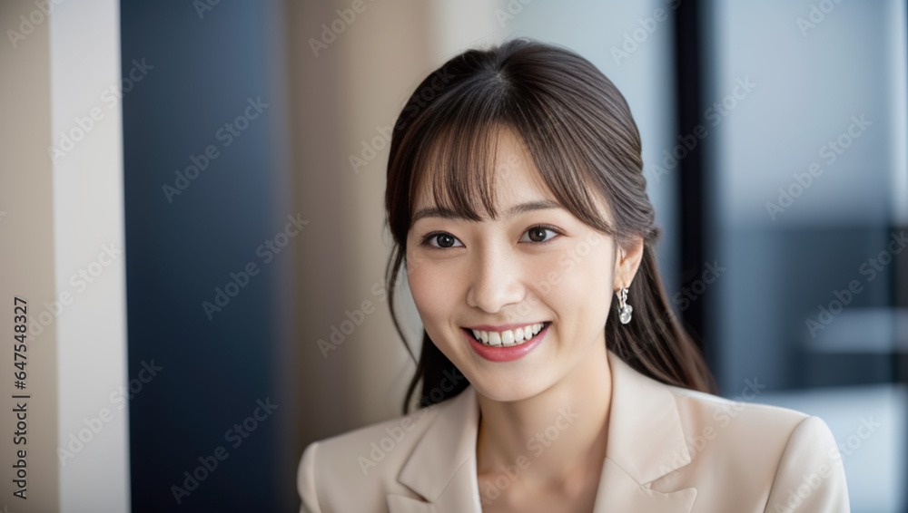 インタビューに答える日本の女性