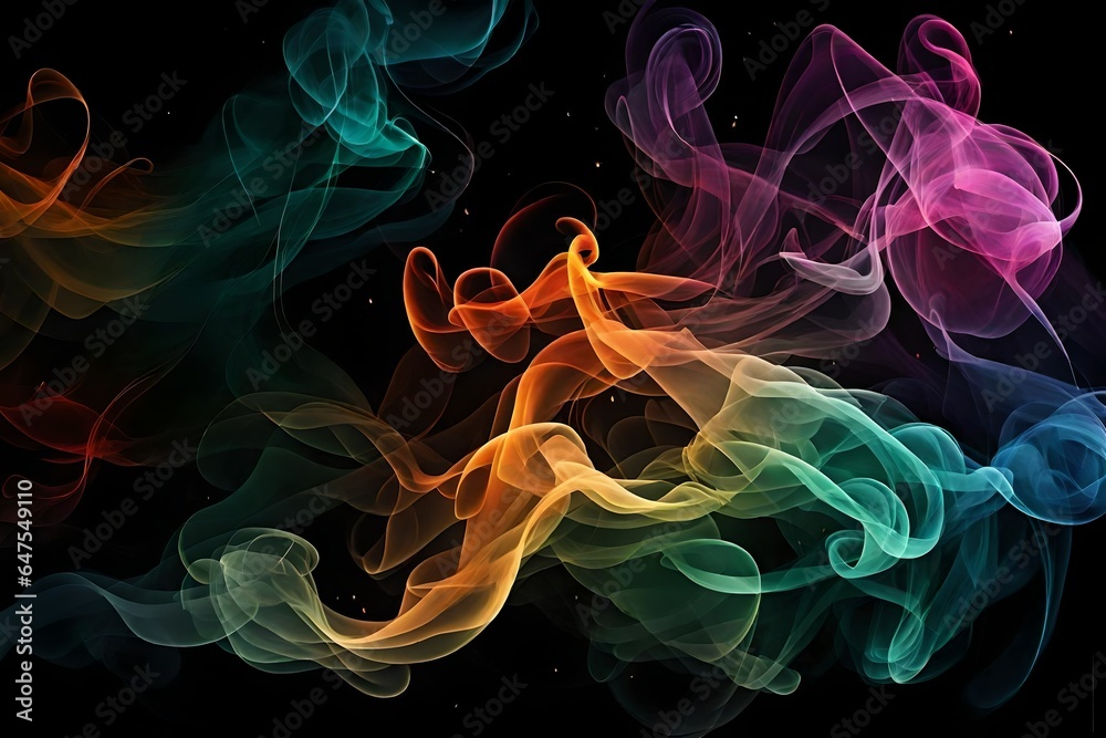 abstract colorful smoke generated by AI technology