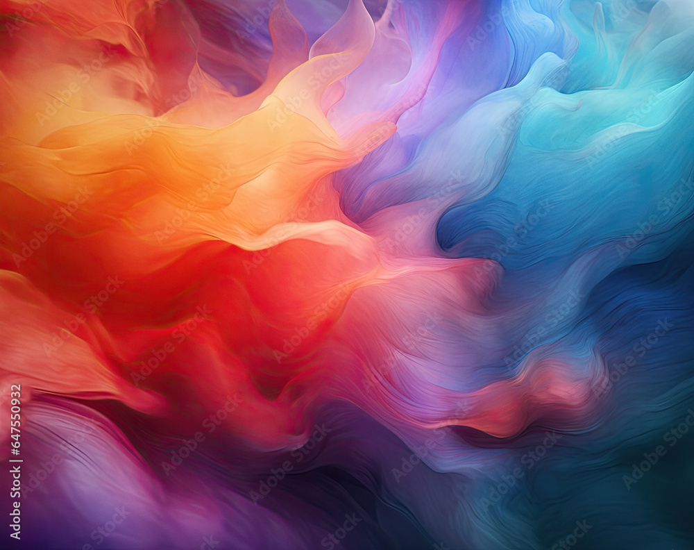 Modern background with vibrant colorful abstract smoke