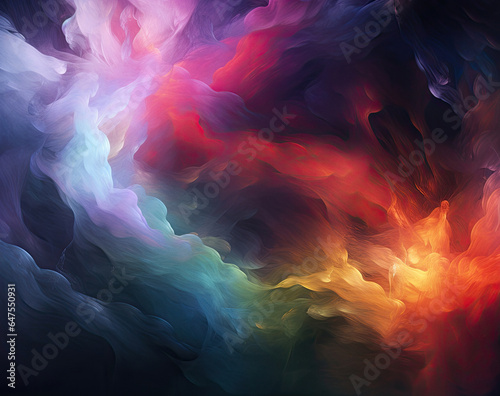 Modern background with vibrant colorful abstract smoke