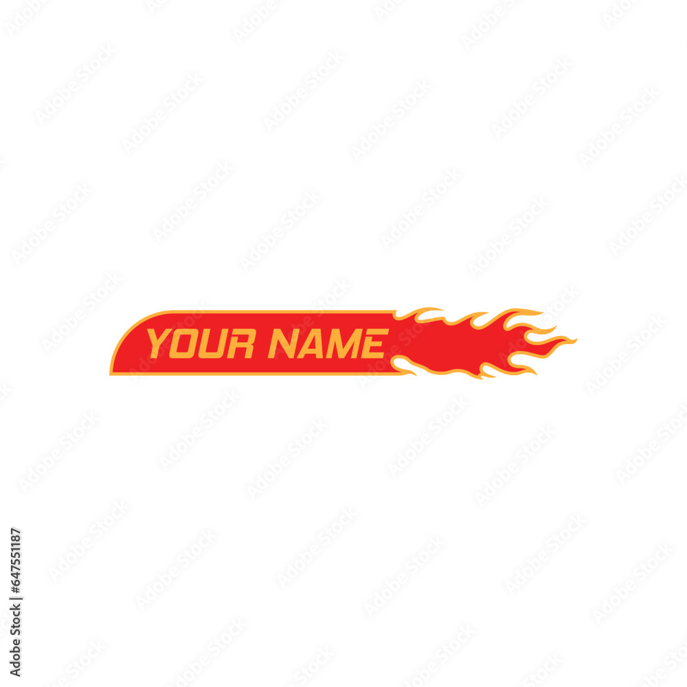 car decal line with flame effect car decal line with flame effect