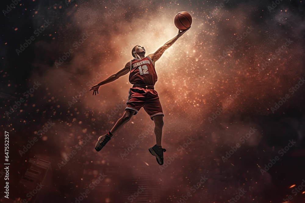 Basketball player in action