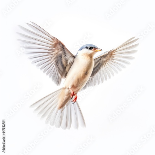 Merlin bird isolated on white background. © Razvan