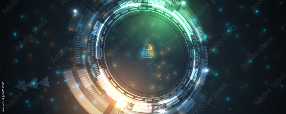 Fototapeta premium Technology abstract futuristic background for internet business. Big data concept.