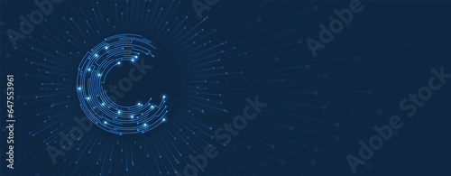 Technology abstract futuristic background for internet business. Big data concept.