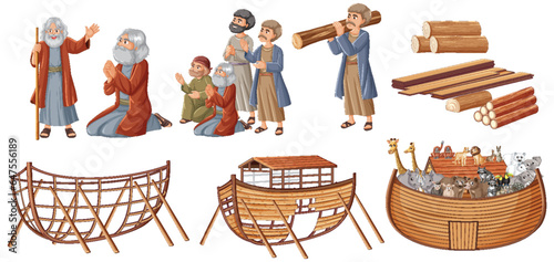 Noah's Ark: A Cartoon Illustration of the Biblical Story