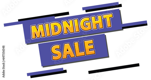 Midnight Sale Icon Banner Inc. Square Sign photo