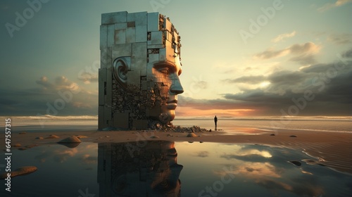 a conceptual image that symbolizes the idea of introspection and self-discovery, perfect for creative exploration
