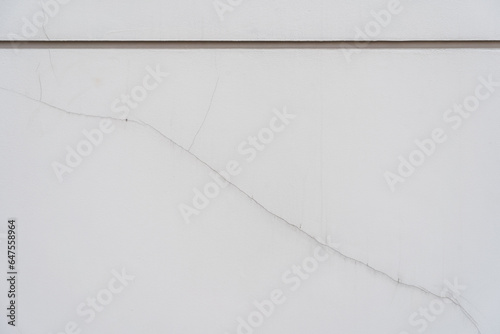 concrete crack wall background. cracked weathered concrete background. copy space for text advertisement.