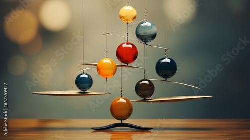 an abstract visualization of the idea of balance and equilibrium, ideal for creative use