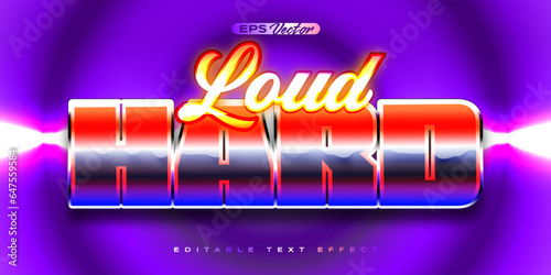 Retro shiny Y2K editable text effect loud hard