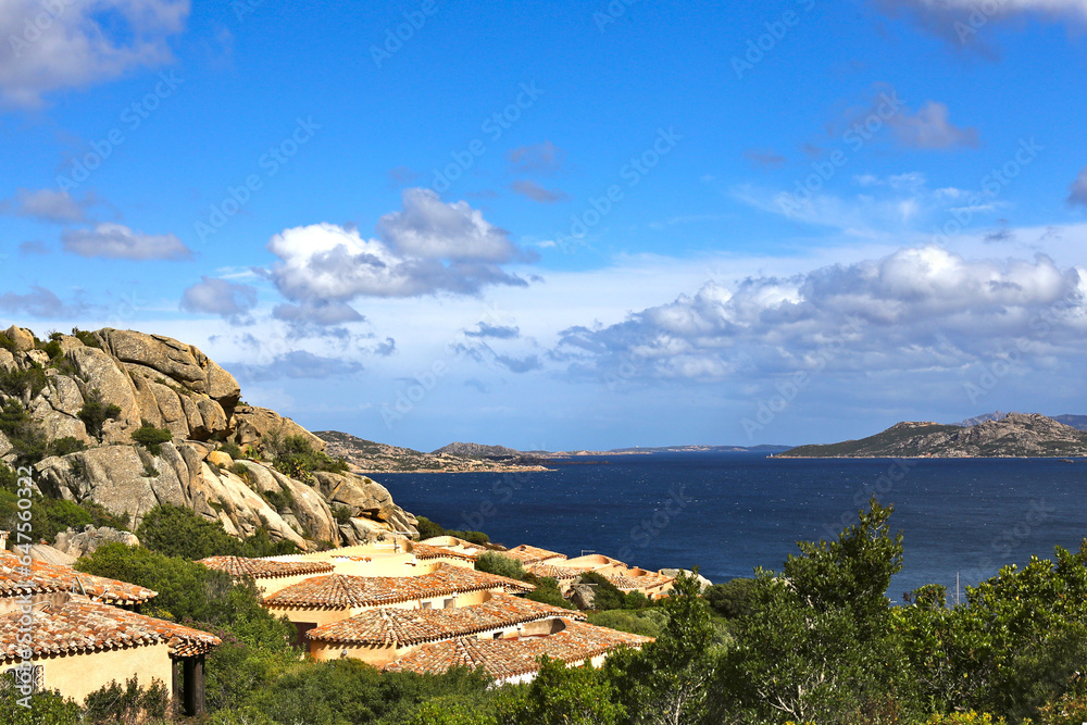 Seascape of the coast of Sardinia Italy