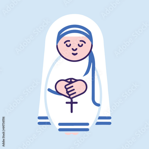 Mother Teresa vector illustration design1