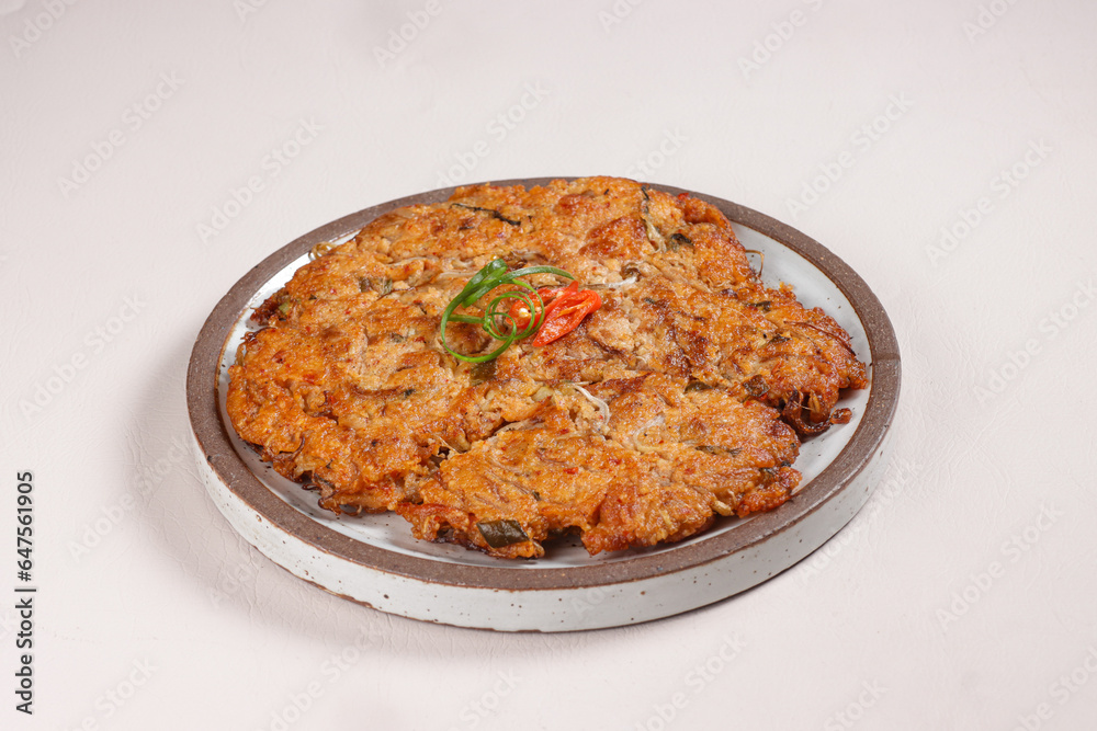 Nokdujeon or Nokdu Bindaetteok is a Savory Korean Pancake Made With Ground Mung Beans. Nokdujeon or Nokdu Bindaetteok is a Savory Korean Pancake Made With Ground Mung Beans.