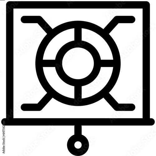 presentation with skills icon